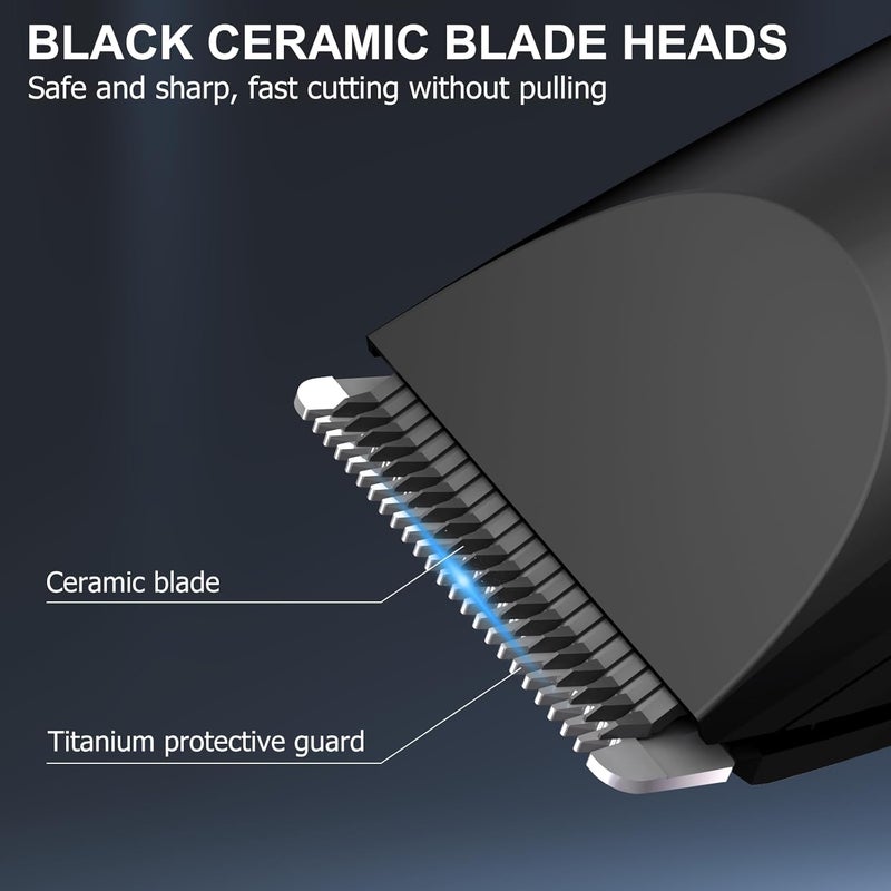 OLOV Electric Body Hair Trimmer - Groin Trimmer for Men - Bikini Trimmer Women - Wet/Dry Shaver Groomer, Replaceable Ceramic Blade Heads, USB Recharge Dock, Hygiene Razor, Christmas Gift Wrapping, Black - Image 4